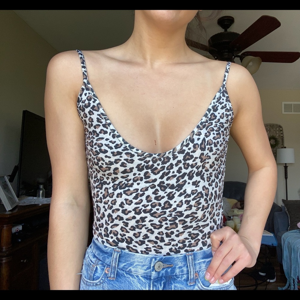 Pretty Little Thing backless cheetah bodysuit